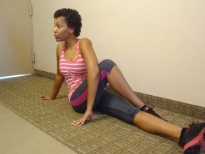Stretch to warm up your muscles.